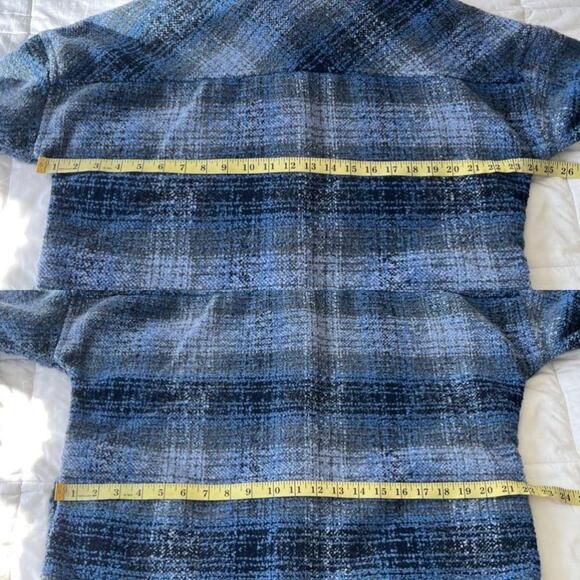 🚓 Britney Longline Shacket Blue Plaid Small - Picture 12 of 13